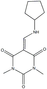 5-[(cyclopentylamino)methylene]-1,3-dimethylpyrimidine-2,4,6(1H,3H,5H)-trione Structure