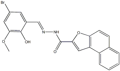 N'-(5-bromo-2-hydroxy-3-methoxybenzylidene)naphtho[2,1-b]furan-2-carbohydrazide Structure