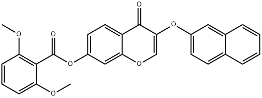 3-(2-naphthyloxy)-4-oxo-4H-chromen-7-yl 2,6-dimethoxybenzoate Structure