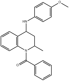 N-(1-benzoyl-2-methyl-1,2,3,4-tetrahydro-4-quinolinyl)-N-(4-methoxyphenyl)amine Struktur
