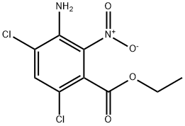 ethyl 3-amino-4,6-dichloro-2-nitrobenzoate Structure