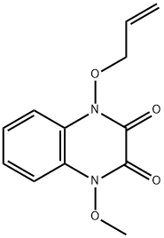 1-(allyloxy)-4-methoxy-1,4-dihydroquinoxaline-2,3-dione 化学構造式