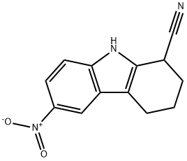 6-nitro-2,3,4,9-tetrahydro-1H-carbazole-1-carbonitrile 化学構造式