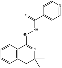 N'-(3,3-dimethyl-3,4-dihydro-1-isoquinolinyl)isonicotinohydrazide 化学構造式