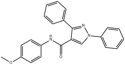 N-(4-methoxyphenyl)-1,3-diphenyl-1H-pyrazole-4-carboxamide,372098-48-1,结构式