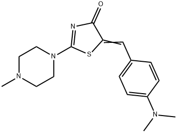 5-[4-(dimethylamino)benzylidene]-2-(4-methyl-1-piperazinyl)-1,3-thiazol-4(5H)-one,372507-09-0,结构式