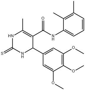 N-(2,3-dimethylphenyl)-6-methyl-2-thioxo-4-(3,4,5-trimethoxyphenyl)-1,2,3,4-tetrahydropyrimidine-5-carboxamide Structure