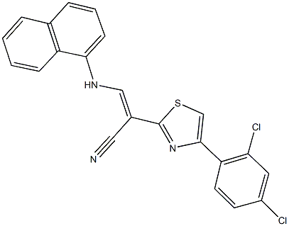 2-[4-(2,4-dichlorophenyl)-1,3-thiazol-2-yl]-3-(1-naphthylamino)acrylonitrile Structure