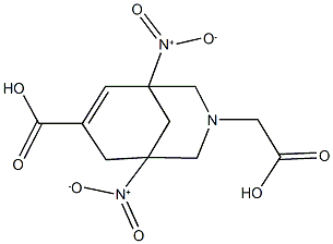 3-(carboxymethyl)-1,5-bisnitro-3-azabicyclo[3.3.1]non-6-ene-7-carboxylic acid 结构式