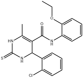 4-(2-chlorophenyl)-N-(2-ethoxyphenyl)-6-methyl-2-thioxo-1,2,3,4-tetrahydropyrimidine-5-carboxamide|