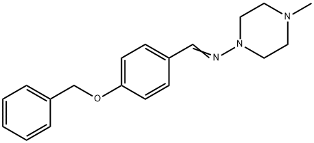 N-[4-(benzyloxy)benzylidene]-4-methyl-1-piperazinamine Structure