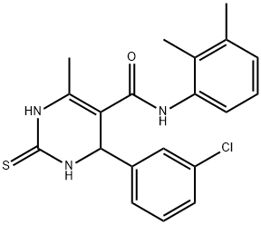 4-(3-chlorophenyl)-N-(2,3-dimethylphenyl)-6-methyl-2-thioxo-1,2,3,4-tetrahydropyrimidine-5-carboxamide Struktur