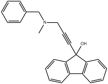 9-{3-[benzyl(methyl)amino]-1-propynyl}-9H-fluoren-9-ol Structure