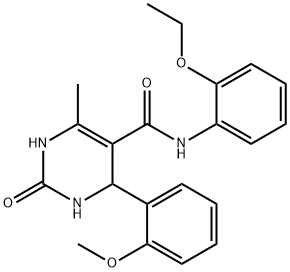 N-(2-ethoxyphenyl)-4-(2-methoxyphenyl)-6-methyl-2-oxo-1,2,3,4-tetrahydropyrimidine-5-carboxamide Structure