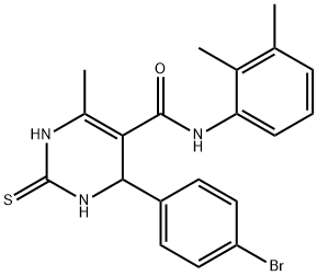 4-(4-bromophenyl)-N-(2,3-dimethylphenyl)-6-methyl-2-thioxo-1,2,3,4-tetrahydropyrimidine-5-carboxamide Struktur