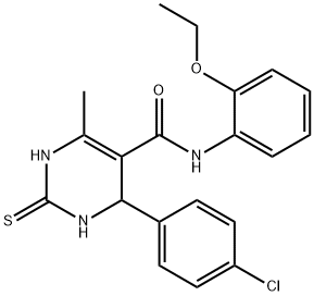 374085-18-4 4-(4-chlorophenyl)-N-(2-ethoxyphenyl)-6-methyl-2-thioxo-1,2,3,4-tetrahydropyrimidine-5-carboxamide
