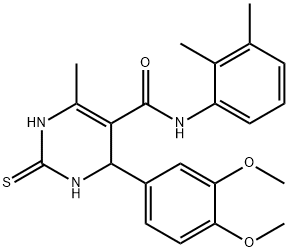 374542-20-8 4-(3,4-dimethoxyphenyl)-N-(2,3-dimethylphenyl)-6-methyl-2-thioxo-1,2,3,4-tetrahydropyrimidine-5-carboxamide