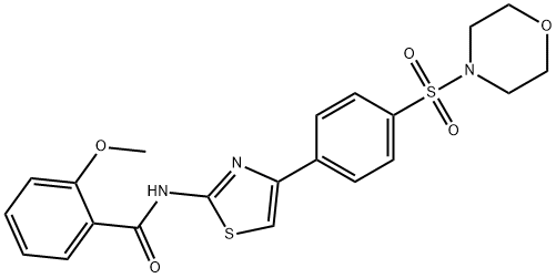 2-methoxy-N-{4-[4-(4-morpholinylsulfonyl)phenyl]-1,3-thiazol-2-yl}benzamide 结构式