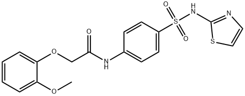 2-(2-methoxyphenoxy)-N-{4-[(1,3-thiazol-2-ylamino)sulfonyl]phenyl}acetamide,374548-97-7,结构式