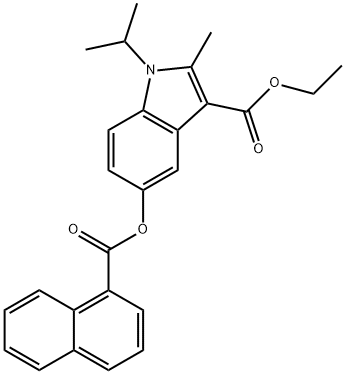 ethyl 1-isopropyl-2-methyl-5-(1-naphthoyloxy)-1H-indole-3-carboxylate,374611-19-5,结构式