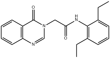 N-(2,6-diethylphenyl)-2-(4-oxo-3(4H)-quinazolinyl)acetamide,374640-41-2,结构式