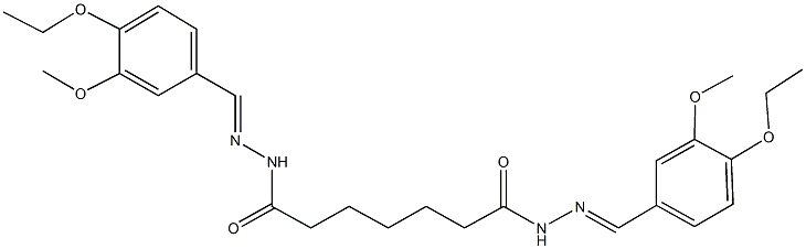 N'~1~,N'~7~-bis(4-ethoxy-3-methoxybenzylidene)heptanedihydrazide Structure