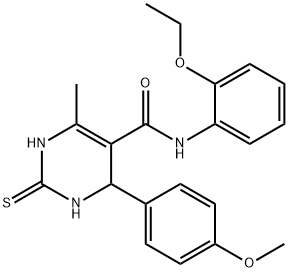 N-(2-ethoxyphenyl)-4-(4-methoxyphenyl)-6-methyl-2-thioxo-1,2,3,4-tetrahydropyrimidine-5-carboxamide Structure