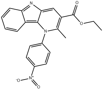 ethyl 1-{4-nitrophenyl}-2-methyl-1H-pyrido[3,2-b]indole-3-carboxylate Structure