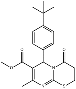 methyl 6-(4-tert-butylphenyl)-8-methyl-4-oxo-3,4-dihydro-2H,6H-pyrimido[2,1-b][1,3]thiazine-7-carboxylate 结构式