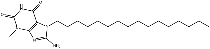 8-amino-7-hexadecyl-3-methyl-3,7-dihydro-1H-purine-2,6-dione|