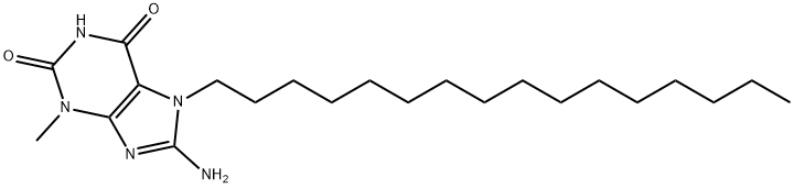 8-amino-7-hexadecyl-3-methyl-3,7-dihydro-1H-purine-2,6-dione Structure