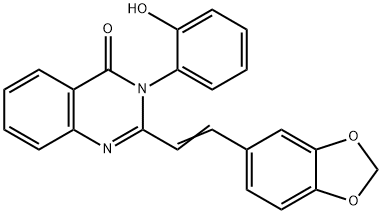 2-[2-(1,3-benzodioxol-5-yl)vinyl]-3-(2-hydroxyphenyl)-4(3H)-quinazolinone Structure