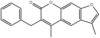 6-benzyl-3,5-dimethyl-7H-furo[3,2-g]chromen-7-one Structure