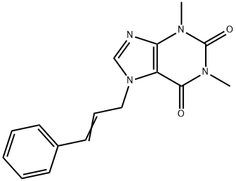 7-cinnamyl-1,3-dimethyl-3,7-dihydro-1H-purine-2,6-dione,374709-44-1,结构式