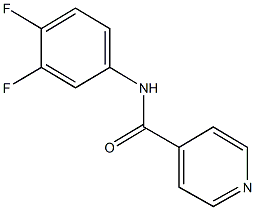 N-(3,4-difluorophenyl)isonicotinamide 化学構造式