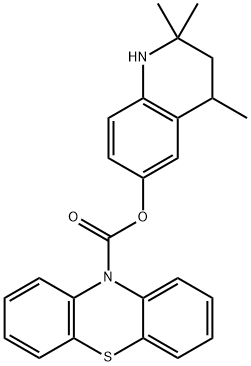 2,2,4-trimethyl-1,2,3,4-tetrahydro-6-quinolinyl 10H-phenothiazine-10-carboxylate Structure