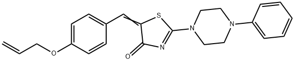 5-[4-(allyloxy)benzylidene]-2-(4-phenyl-1-piperazinyl)-1,3-thiazol-4(5H)-one Structure