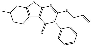 2-(allylsulfanyl)-7-methyl-3-phenyl-5,6,7,8-tetrahydro[1]benzothieno[2,3-d]pyrimidin-4(3H)-one|