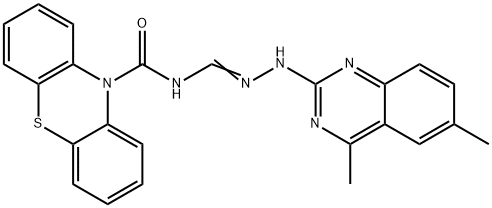 N-(4,6-dimethyl-2-quinazolinyl)-N''-(10H-phenothiazin-10-ylcarbonyl)guanidine Structure