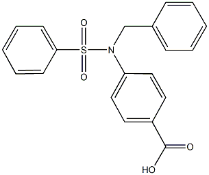 4-[benzyl(phenylsulfonyl)amino]benzoic acid Struktur