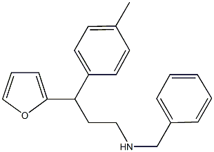 N-benzyl-3-(2-furyl)-3-(4-methylphenyl)propan-1-amine Structure