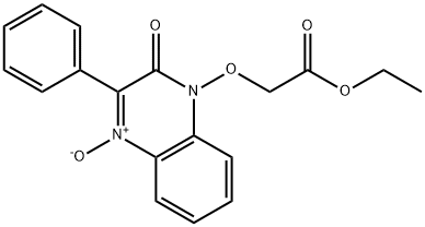 ethyl [(4-oxido-2-oxo-3-phenyl-1(2H)-quinoxalinyl)oxy]acetate 化学構造式