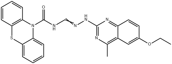 N-(6-ethoxy-4-methyl-2-quinazolinyl)-N''-(10H-phenothiazin-10-ylcarbonyl)guanidine Struktur