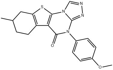 4-(4-methoxyphenyl)-8-methyl-6,7,8,9-tetrahydro[1]benzothieno[3,2-e][1,2,4]triazolo[4,3-a]pyrimidin-5(4H)-one Structure