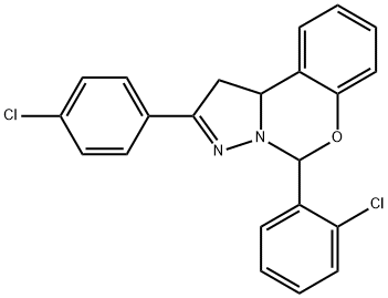 5-(2-chlorophenyl)-2-(4-chlorophenyl)-1,10b-dihydropyrazolo[1,5-c][1,3]benzoxazine|