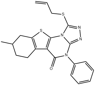 375362-59-7 1-(allylsulfanyl)-8-methyl-4-phenyl-6,7,8,9-tetrahydro[1]benzothieno[3,2-e][1,2,4]triazolo[4,3-a]pyrimidin-5(4H)-one
