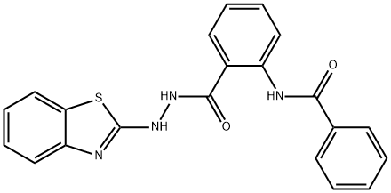 N-(2-{[2-(1,3-benzothiazol-2-yl)hydrazino]carbonyl}phenyl)benzamide Struktur