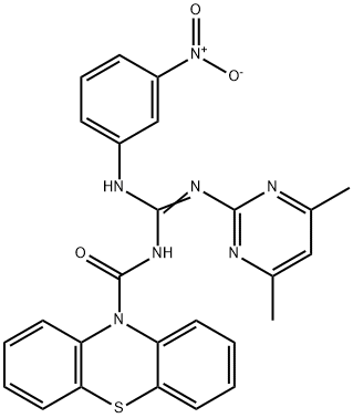 375838-00-9 N-(4,6-dimethyl-2-pyrimidinyl)-N'-{3-nitrophenyl}-N''-(10H-phenothiazin-10-ylcarbonyl)guanidine