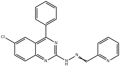 2-pyridinecarbaldehyde (6-chloro-4-phenyl-2-quinazolinyl)hydrazone 结构式