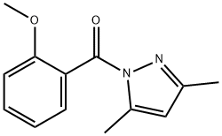 1-(2-METHOXYBENZOYL)-3,5-DIMETHYL-1H-PYRAZOLE, 375839-62-6, 结构式